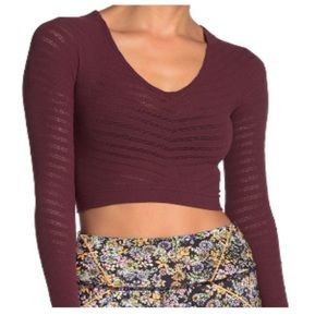 Free People Gone Adrift Long Sleeved Crop
